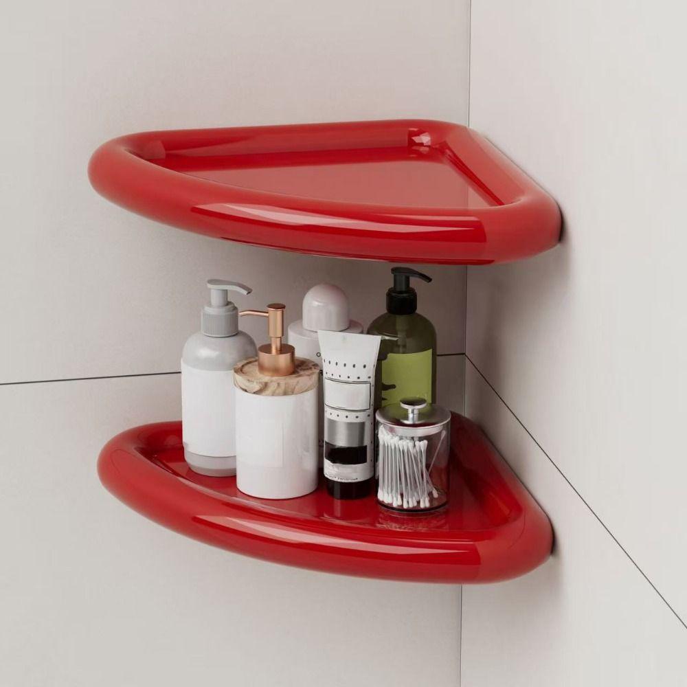 Wall Mounted Bathroom Floating Shelves Thickened Corner Storage Shelf Washing Bathing