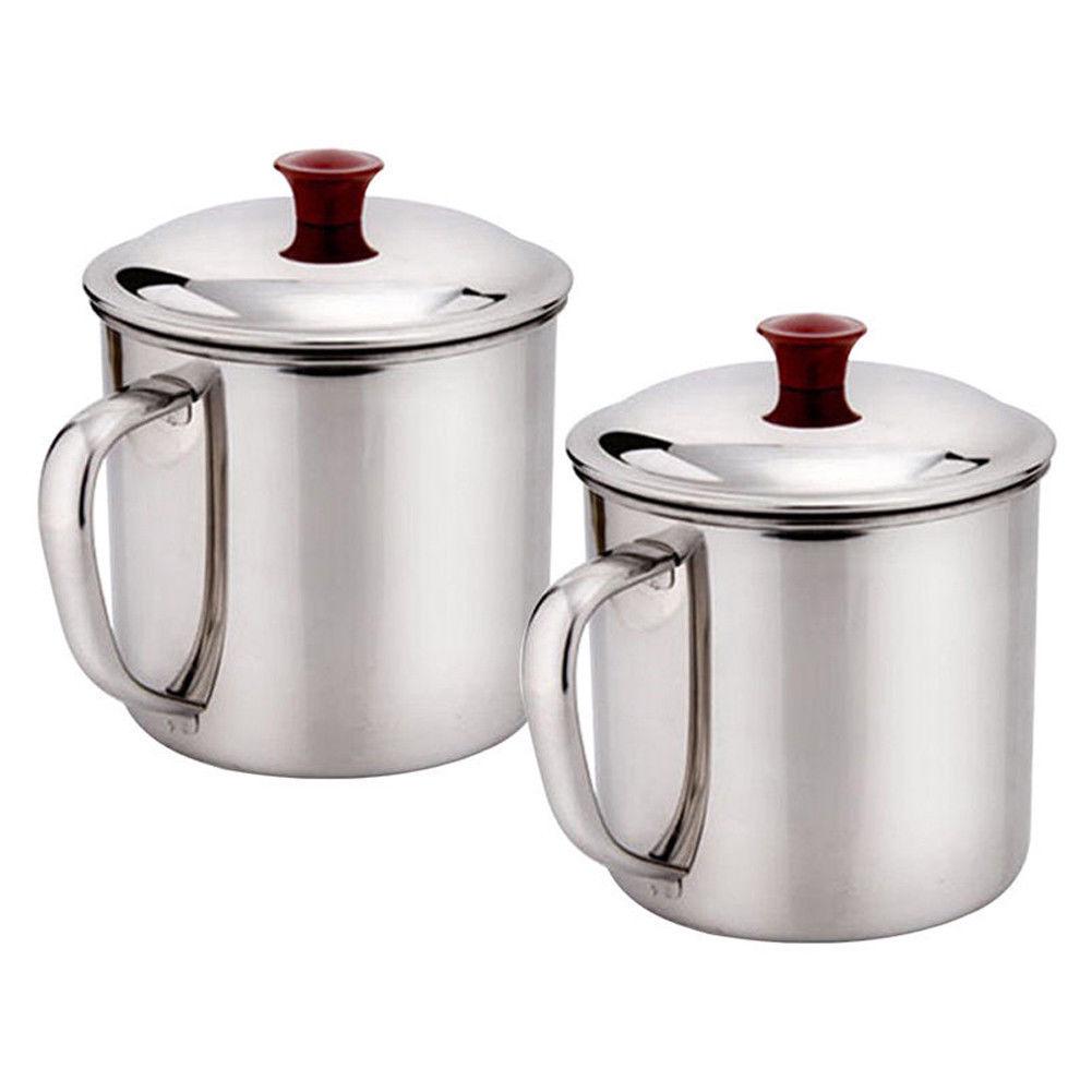 Roamtic Fashion Kitchen Mug Beer Steel Camping Coffee Drinking Tea Travel 480ml Stainless Handle Cup