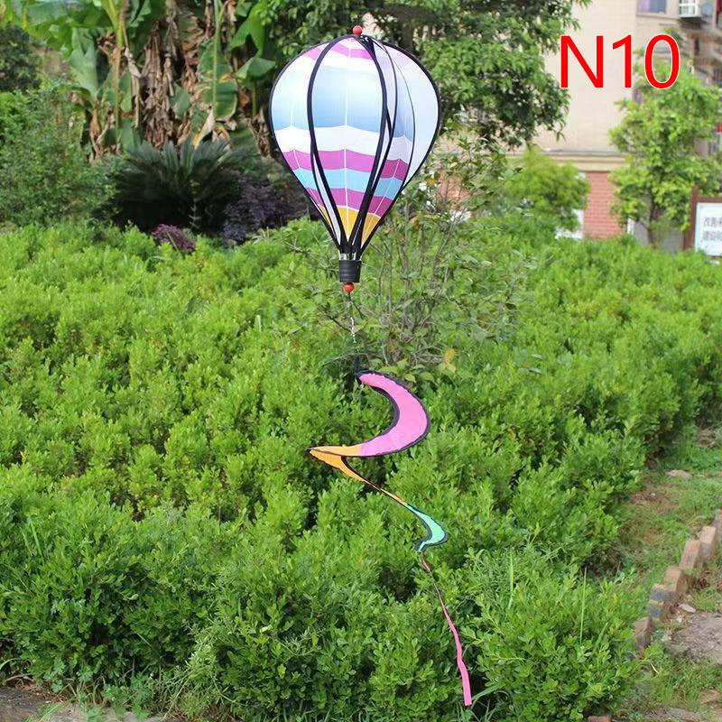 VV 1pc Hot Air Balloon Wind Spinner Rainbow Hanging Wind Twister Outdoor Windmill Garden Yard Home Festival Celebration Balloon