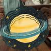 Golden Saturn On Black - Stylish Metallic Wall/Lawn Art for Christmas & Beyond