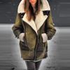 Женское модное пальто с хлопковой подкладкой Пальто из овечьей шерсти с хлопковой подкладкой и флисовым капюшоном