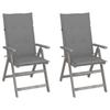 VidaXL Garden Reclining Chairs Set of 2 and Cushions Acacia Wood 3064699