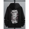 2025 Men's 3D Chinese Dragon Pattern Printed Hoodie Long Sleeve Casual Sweatshirt Loose Suitable for Spring and Autumn Wearing