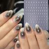 Magnetic Nail Art Sticker Ins Fenghuang Silver Eight Star Black and White Star Glue Nail Sticker