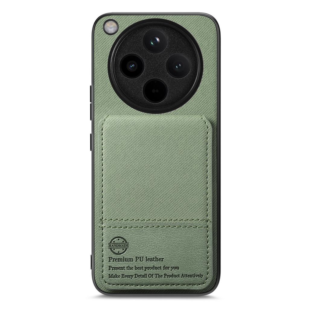 For Oppo Find X8 5G Case Cloth Texture Leather+PC+TPU RFID Blocking Phone Cover with Card Holder