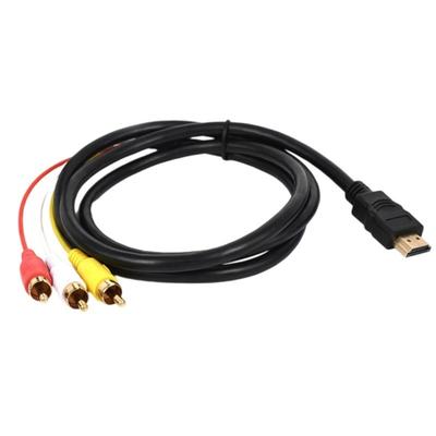 Кабель-адаптер HDTV на 3 RCA Поддерживает разрешение 1080P Позолоченные разъемы для HDTV-плееров Проекторов
