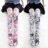 3D Printed Anime Ahegao Sexy Cartoon Cosplay Knee High Socks Lolita Japanese Cartoon Long Stockings Tight High Socks 65cm
