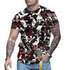Summer Round Neck 3D Print Top Fashionable Casual Short Sleeved Men's T-shirts