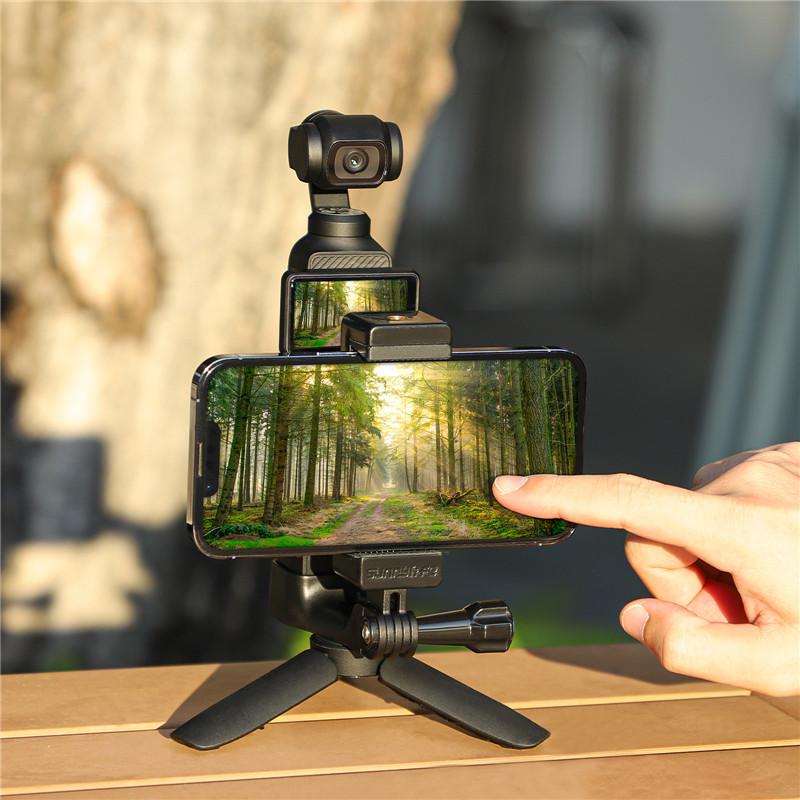 Рамка Держатель для смартфона для OSMO Pocket 3 Крепление «холодный башмак» Складной Адаптер с винтом 1/4 Для камеры DJI OSMO Pocket 3 Аксессуары