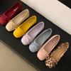 Flat Shoes Bow Red Single Shoes Women's Shoes Ballet Shoes Spring Soft-soled Versatile Ladyshoes