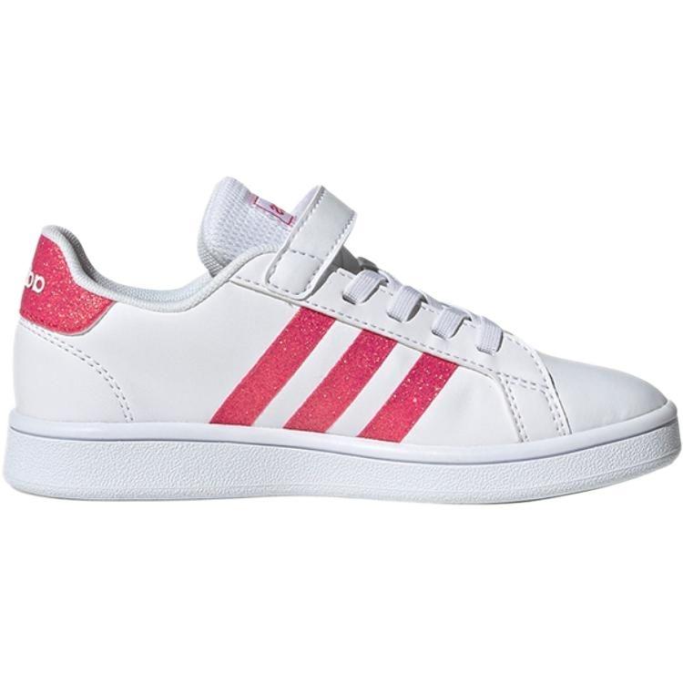 (PS) adidas neo Grand Court 'White Pink' Kids' EG3811