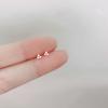 Hollow Triangular Stud Earrings Femininity Japanese and Korean Simple and Versatile Niche Earrings