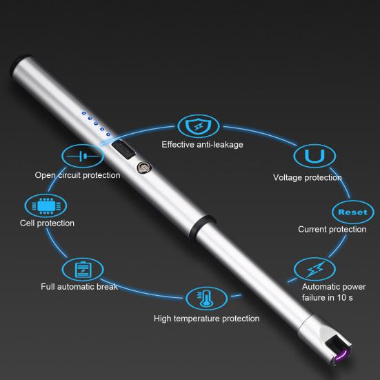 Свеча-воспламенитель, палочка зажигания, ветрозащитный компактный размер, портативный электрический перезаряжаемый беспламенный импульсный воспламенитель, принадлежности для кемпинга