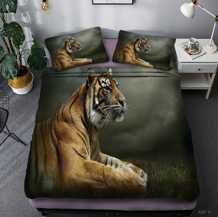 Постельное белье Tiger Постельное белье Украшение для спальни Пододеяльник и наволочка AU Queen Односпальная/двуспальная кровать Полный размер