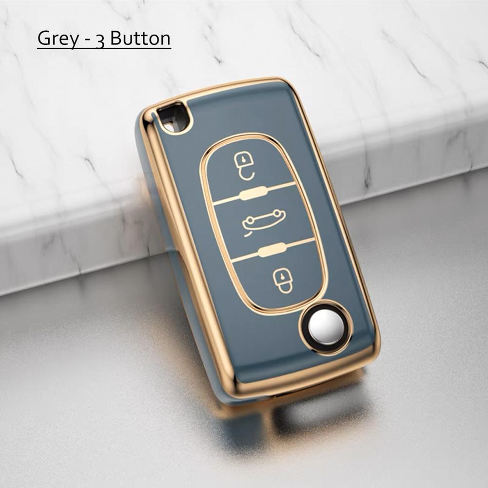Покрытие TPU 2 3 кнопки автомобильный пульт дистанционного ключа чехол чехол для Peugeot 107 207 307 307S 308 407 607 для Citroen C2 C3 C4 C5 C6 C8