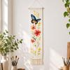 Rectangular Textile Wall Hanging Washable Butterfly Floral Tapestry