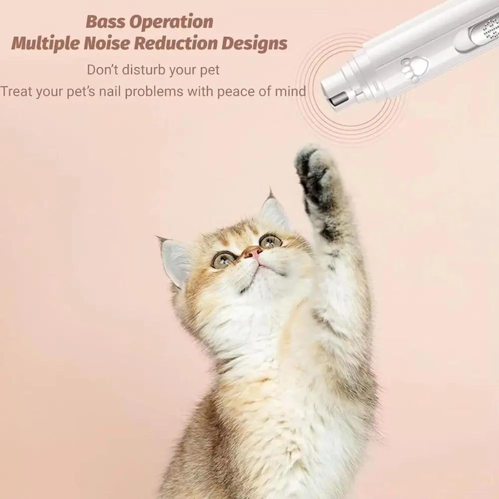 2 Speed Pet Electric Nail Clipper Low-Noise Safe Pet Nail Trimmers USB Rechargeable Durable Pet Nail Grinder Small Medium Puppy