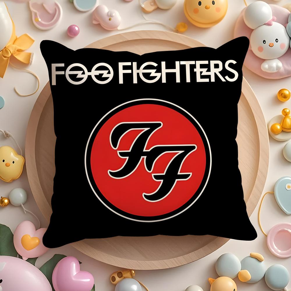 Подушка с изображением группы Foo F-Fighters, Чехол для подушки для дома и автомобиля, Универсальный чехол для подушки - Двусторонний, Мягкий и прочный для ежедневного использования