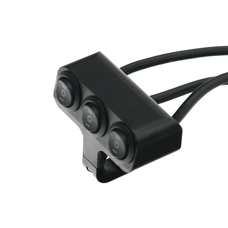 LMoDri мотоциклетные переключатели из алюминиевого сплава три нажатия 12 В три шестерни мотоциклетные фары прожекторы свет