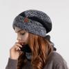 Warm Winter Hat Scarf Set For Women Plus Fleece Skullies Beanies Thick Earflap Caps For Female Outdoor Windproof Snow SKi Cap