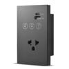Сенсорный настенный выключатель света 2,4 ГГц WiFi с розеткой USB Type-C, требуется нейтральный провод, управление с двух мест, панель из закаленного стекла, таймер