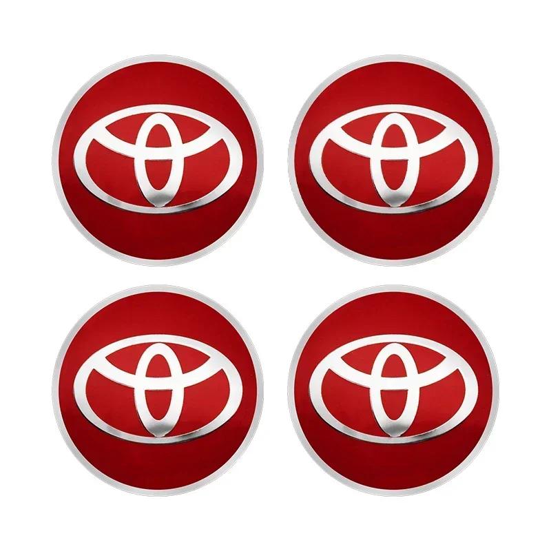 4pcs 56mm Car Styling Wheel Center Hub Caps Stickers Badge Emblem Decoration Decal For Toyota Corolla Auris CHR Yaris Rav4 Hilux