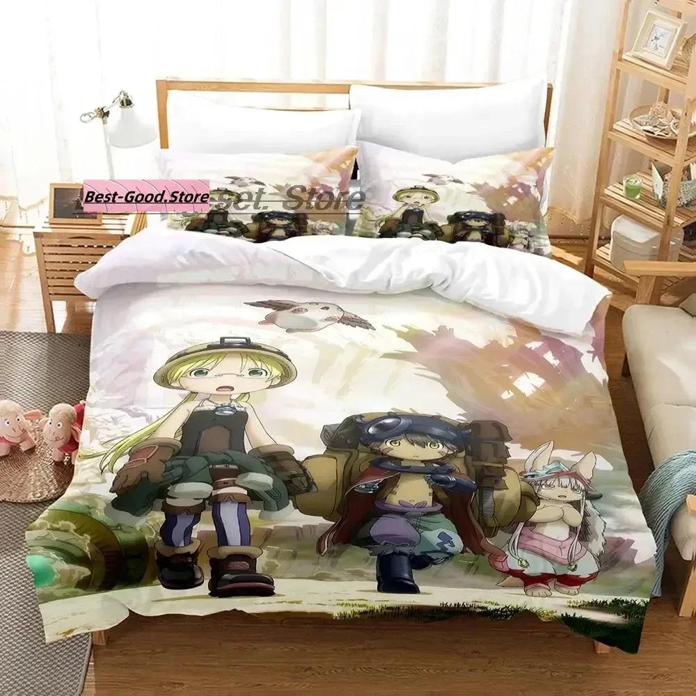 New Made In Abyss Bedding Set Duvet Cover Sheet Printed Bed Set Pillowcase Bed Full Queen King Size Comforter Bedroom
