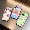 Милый Мультяшный Чехол-Брелок M-loopy Для iPhone17,16,15,14,13,12 Plus,Max Мягкий Силиконовый Черный Чехол