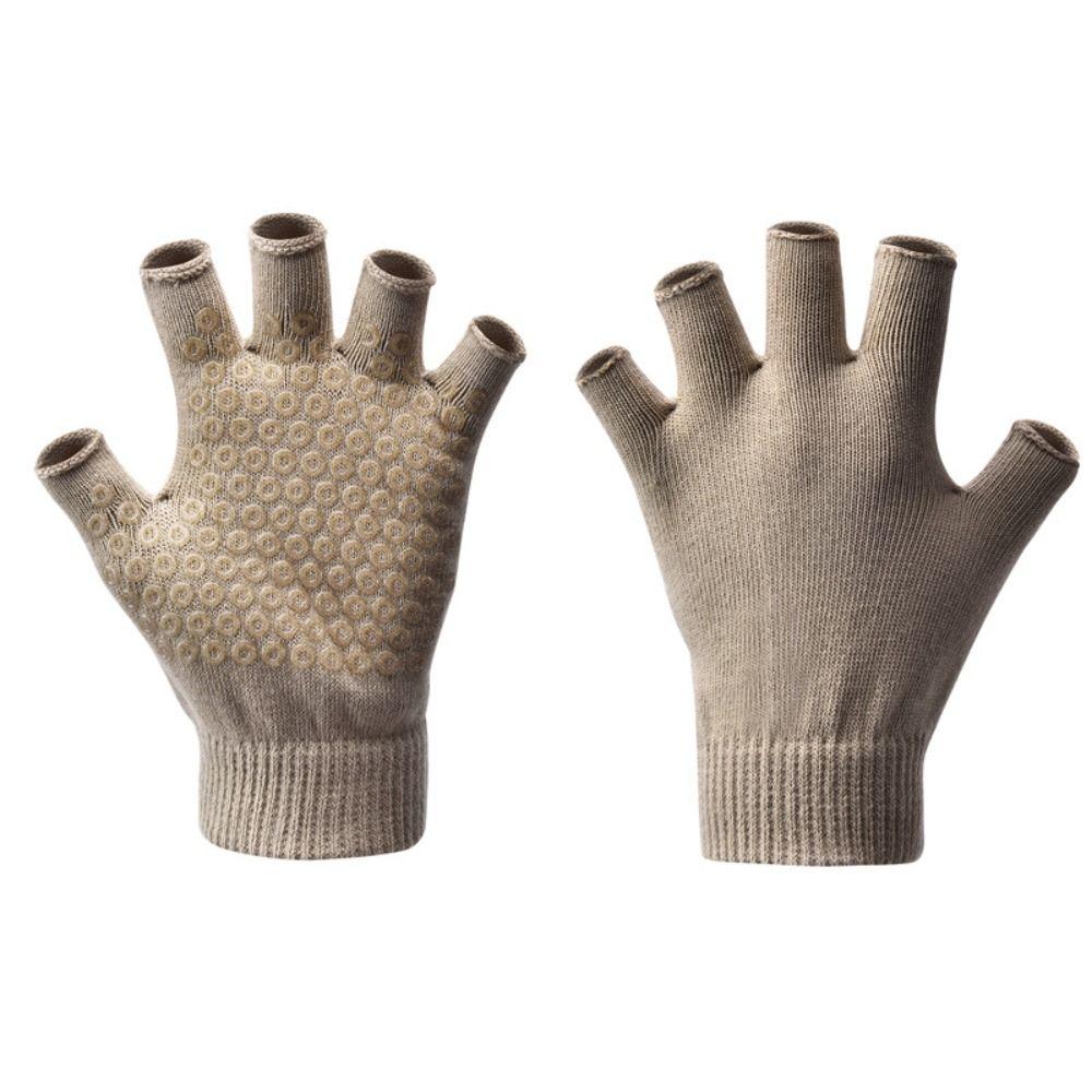 Перчатки для пилатеса с открытыми пальцами, нескользящие, женские, аксессуары для йоги, фитнес-перчатки