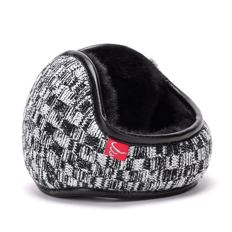 Foldable Winter Ear Warmers Adults Fleece Lined Adjustable Behind-the-Head Earmuffs Cold Weather Outdoor Use
