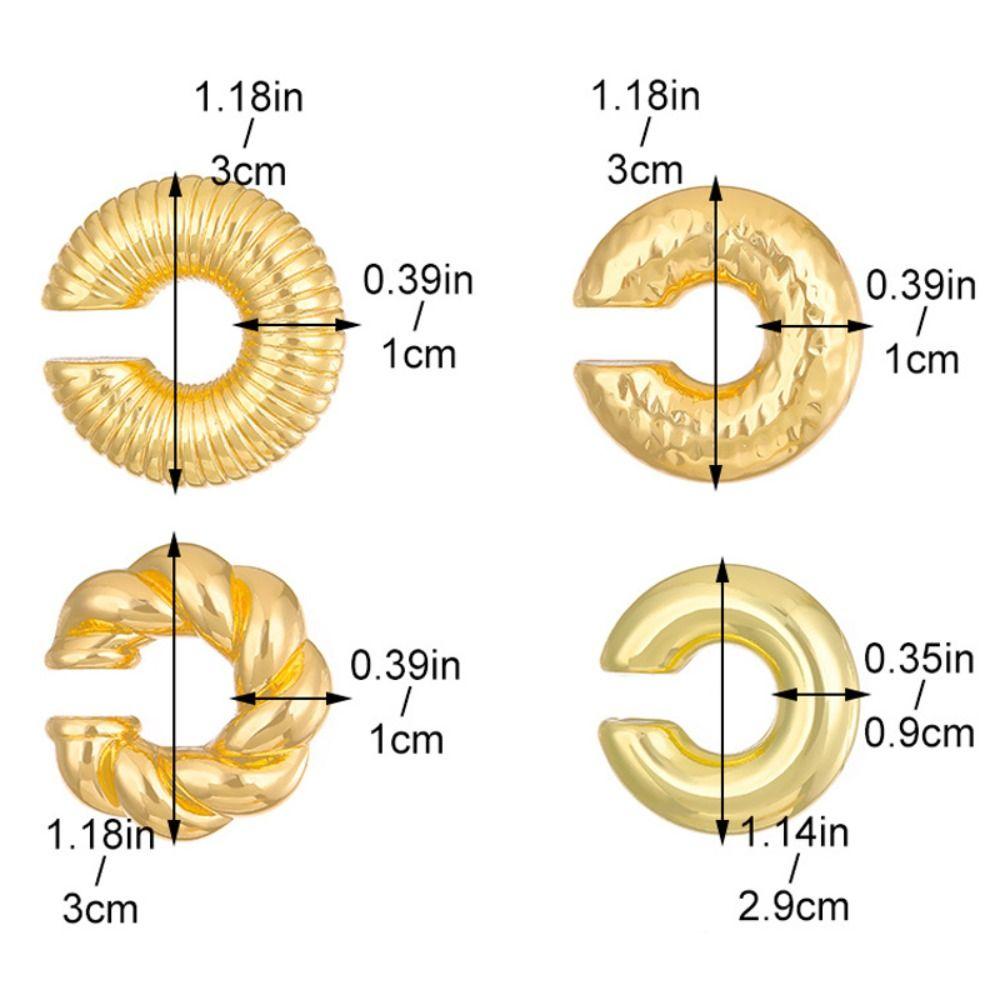 Gold Plated Ear Cuff Non Piercing Stud Earrings Fashion Women Earrings