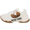 MLB Big Ball Chunky Glove New York Yankees Anti-Slip Wear-Resistant Low-Top Chunky Sneakers Unisex Ivory White Sneakers 32SHCP111-50I
