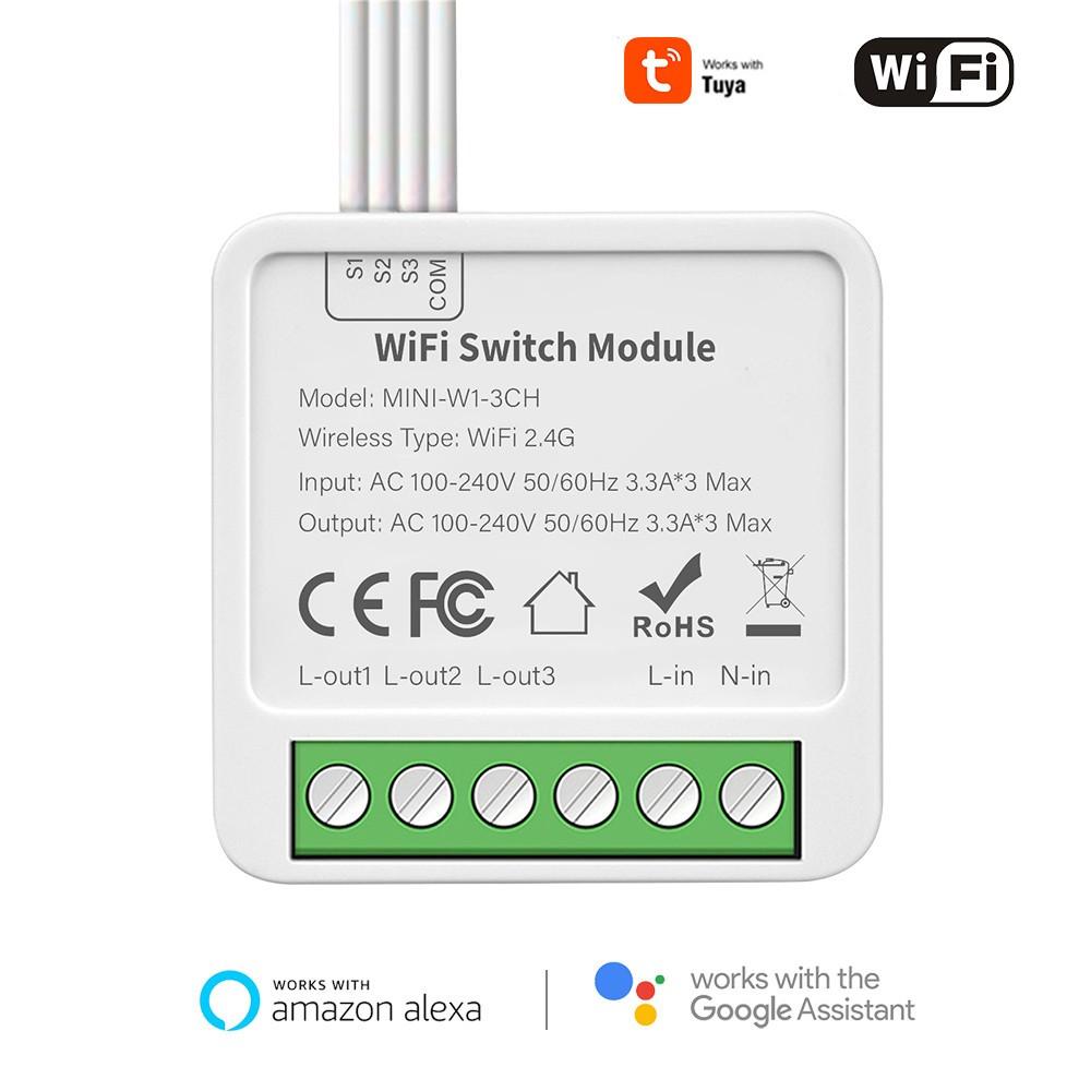 Tuya Mini 2/3/4 Gang Wifi Smart Switch 2 Way Module On Off Breaker Беспроводные удаленные голосовые переключатели для Google Home Alexa Alice