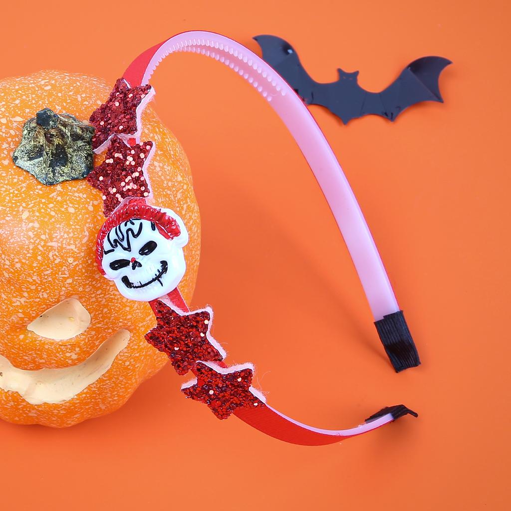 1/4pcs Halloween Day Headband for Girls Glitter Star Headbands Holiday Party Heart Pumpkin Hairbands Children Kids Headwear