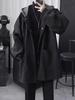 Men's Medium-Long Wool Coat Jacket - Autumn/Winter Style, Hooded, Quilted, Light, Mature Look