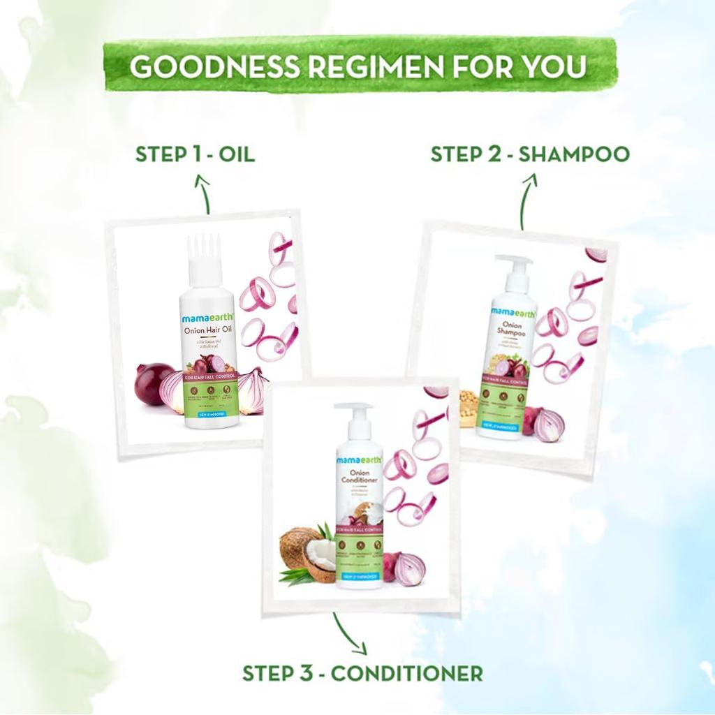 Mamaearth Луковое масло для волос для роста и контроля выпадения волос с Реденсилом 50 мл – Питательный уход за кожей головы для сильных блестящих волос