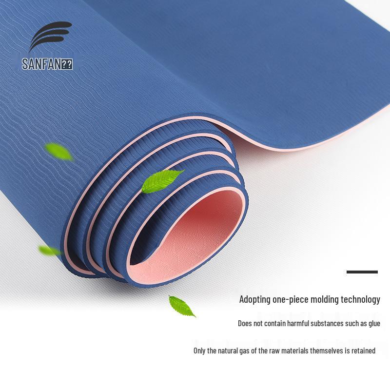 Thickened Non-Slip Fitness and Yoga Mat for Home Use – Extra Wide and Long for Men and Women
