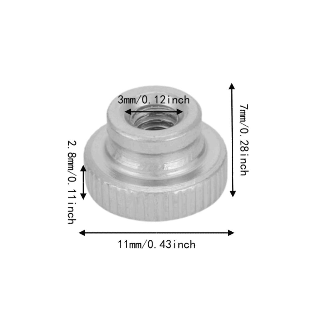 10pcs High Type Round Hand Screw Nuts Durable Thumb Handle Nuts Knob Fasteners For Hand Screw