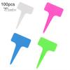 100 Pcs Plant Label T-Shape Waterproof Plant Markers Reusable Plant Identification Tags Nursery Marker Sign for Flower Seedlings Varieties