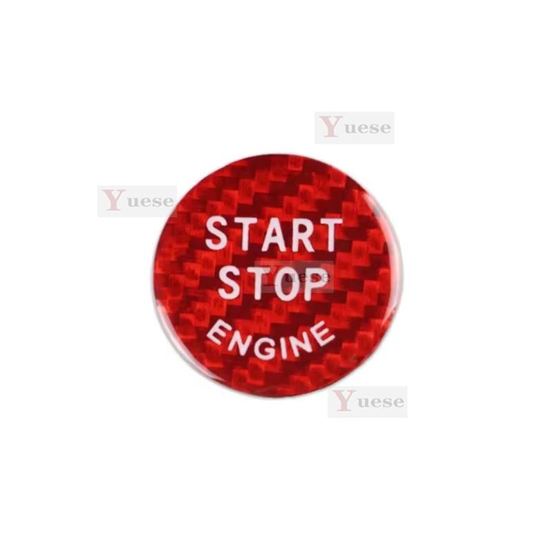 For Nissan Patrol Car Engine Start Stop Button Cover Real Carbon Fiber Sticker 2012 2013 2014 2015 2016 2017 2018