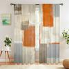 2 шт. Абстрактная печатная оконная штора для спальни, офиса, кухни, гостиной, оконная отделка с карманом для домашнего декора