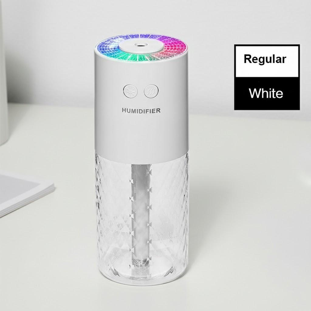 Portable Car Air Humidifier Aroma Crystal Projection Lamp Essential Oil Diffuser Home Use Vehicle Air Freshener