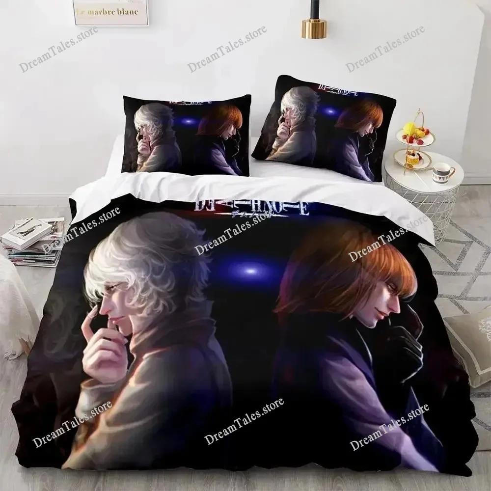 Новый комплект постельного белья Death Note Односпальный Полуторный Двуспальный Queen King Размер Комплект постельного белья для взрослых и детей Спальня Пододеяльник Комплекты 3D Печать Игра Аниме741