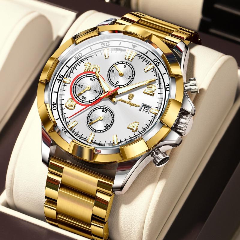 Новые Мужские Многофункциональные Часы Хронограф Luminous Quartz Классические Бизнес-Часы