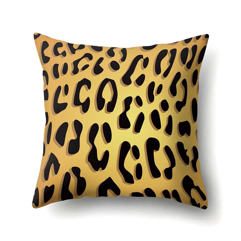 Nordic Leopard Pattern Modern Abstract Polyester Pillowcase Car Decoration Home Printed Waist Rest Pillowcase