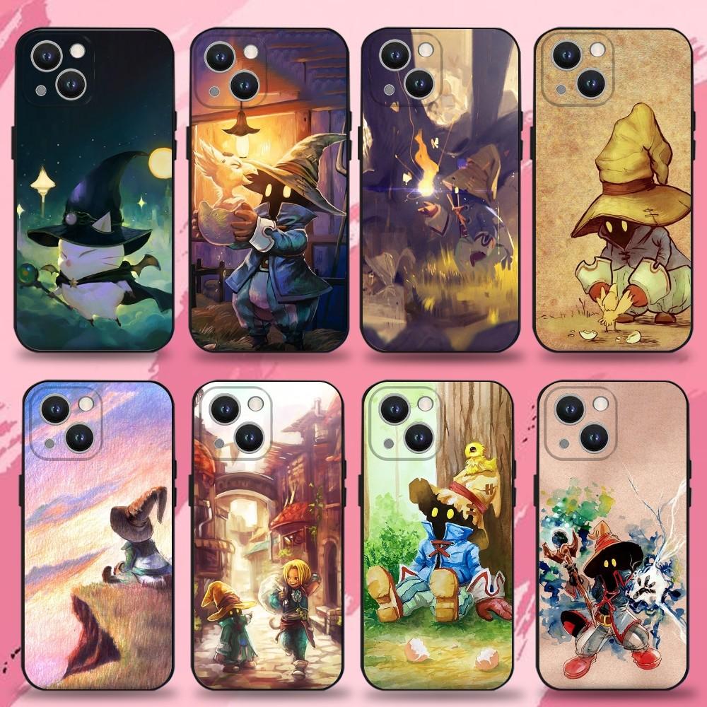 Чехол для телефона M-Moogle Final F-Fantasy для iPhone 16,15,14,13,12,11 Plus,Pro Max,XS,X,XR,SE,Mini,8,7, Мягкий силиконовый черный чехол
