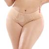Women Plus Size Breathable Hip-Hugging Panties Mid Waist Print Solid Color Sexy Comfortable Brief L 1Xl 2Xl 3Xl 4Xl 5Xl