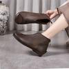 Johnature Flat Ankle Boots Retro Genuine Leather Round Toe Soft Soled Versatile Women's Shoes