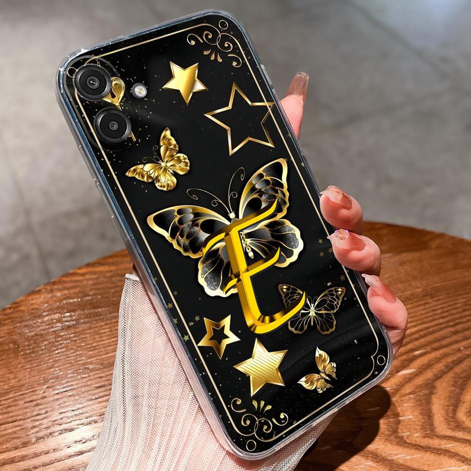 Phone Case For Samsung Galaxy A06 A07 4G 5G Cute Butterfly Letter Clear Silicone Protective Cover For SamsungGalaxyA06 A07 Funda