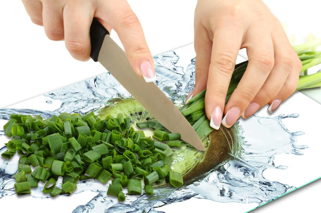 GLASS PLATE CUTTING BOARD 52x40 KIWI FRUIT